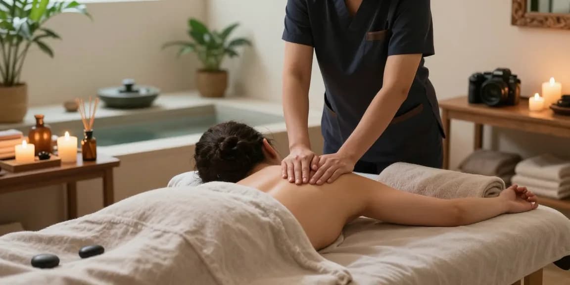 Expert 강동구출장안마 therapy session in a serene spa environment promoting relaxation and wellness.