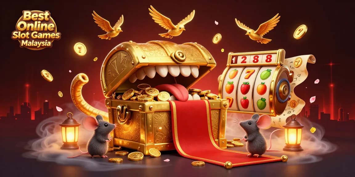 Experience the thrill of the Best Online Slot Games Malaysia with this vibrant 3D casino illustration.