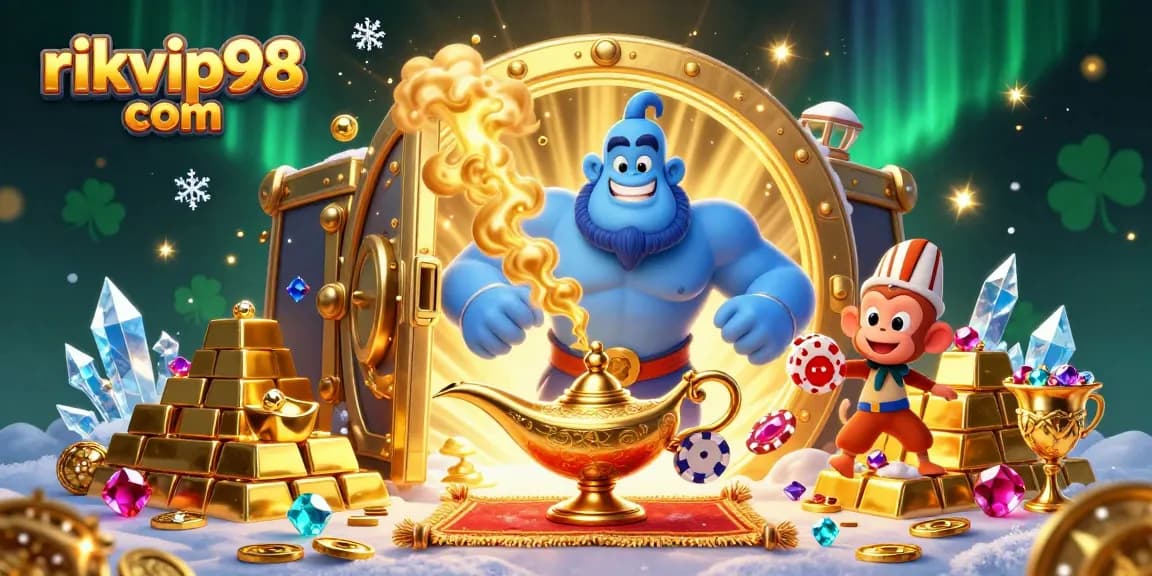 Experience rich gameplay with rikvip98 com featuring vibrant characters alongside dazzling treasures in an exciting casino scene.