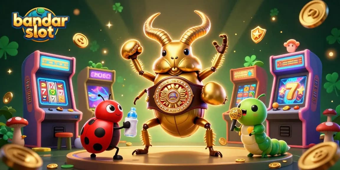 Experience thrilling bandar slot gameplay with vibrant characters and dynamic casino symbols.