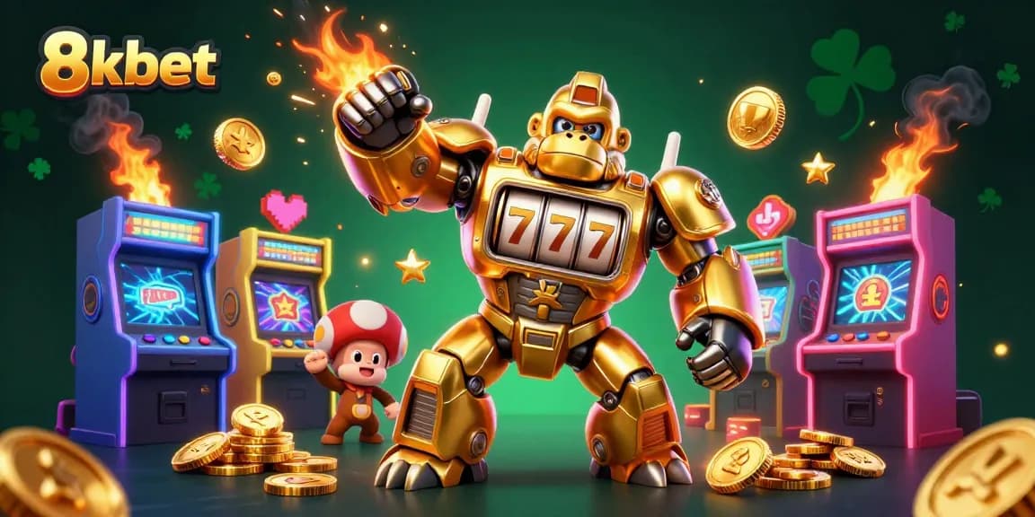 Experience exciting gameplay with 8xbet through dynamic 3D casino illustrations featuring online gambling elements.