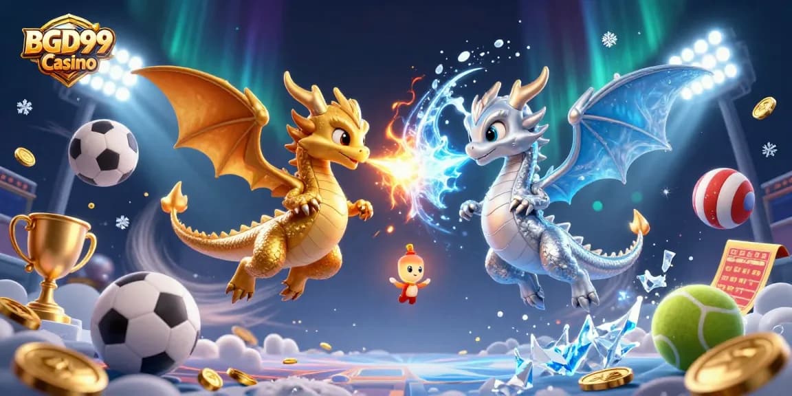 Experience thrilling gameplay at BGD99 Casino, featuring fantasy dragons and dynamic sports elements.