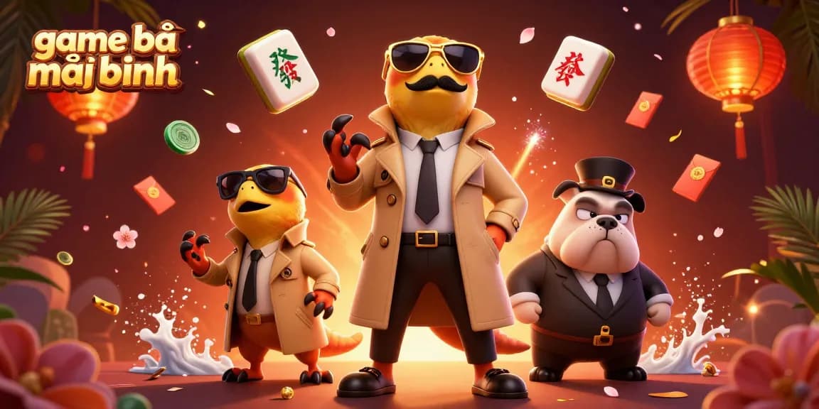 Engage in a thrilling game bài mậu binh as animated raptors attempt to enter a casino lounge.