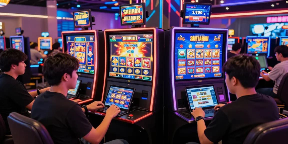 Situs Slot Gacor Asialive88 players enjoying an exciting online casino experience with interactive games and vibrant graphics.