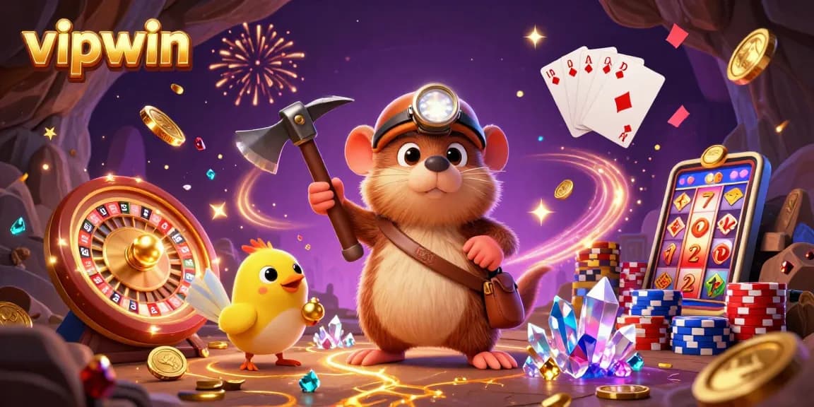Experience thrilling wins at vipwin with our dynamic casino gaming illustration.