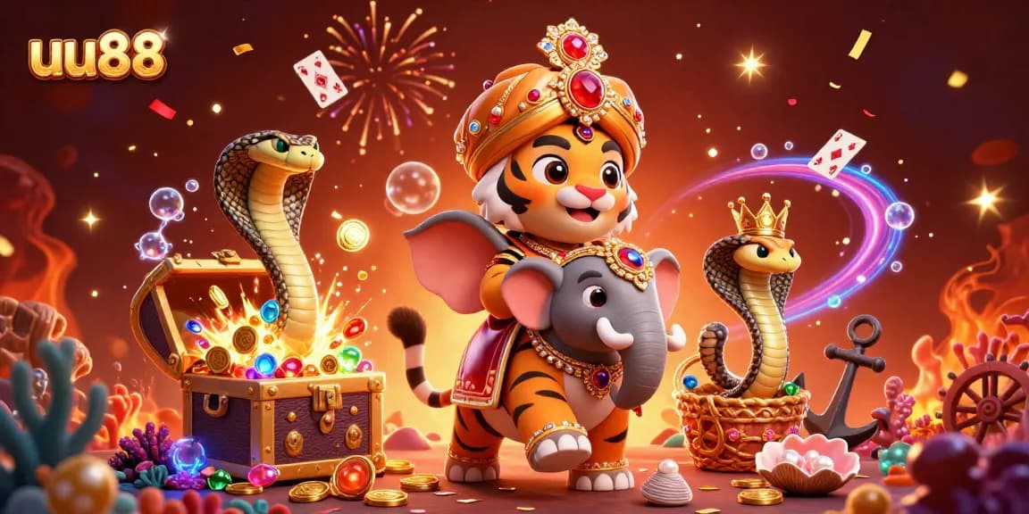 Experience thrilling gameplay at uu88 with a vibrant 3D casino scene featuring rich colors and engaging elements.