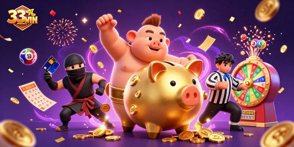 Experience the excitement with 33WIN’s vibrant casino scene featuring dynamic characters and abundant rewards