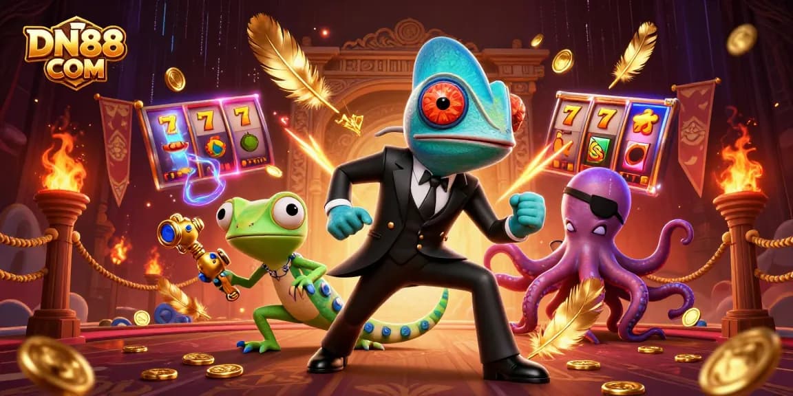 Experience the thrill of winning at DN88 COM's casino with engaging characters and dynamic gaming elements.