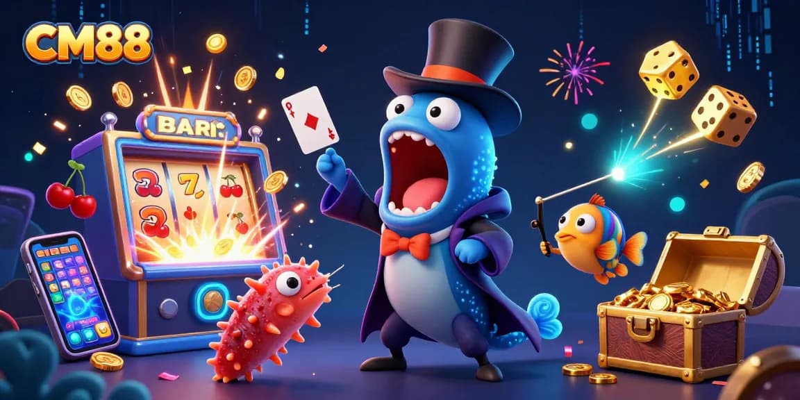 Experience CM88's magical casino wonderland with vibrant characters and thrilling gaming action.