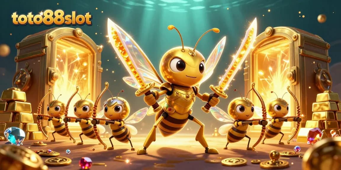 Spin big wins at toto88slot with a golden samurai hornet and dynamic treasure elements in action.