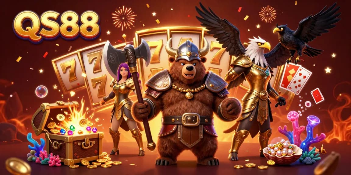 Engage with QS88's thrilling casino atmosphere featuring exciting slots and dynamic gaming elements.