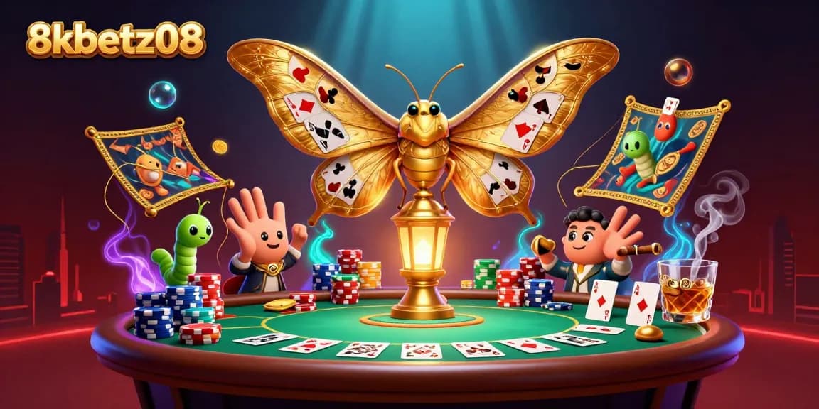 Experience thrilling gameplay with 8xbetz08 in a vibrant, dynamic casino scene.