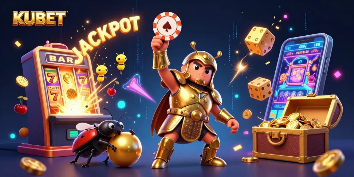 KUBET offers exciting casino action with vibrant visuals and fun characters, highlighting thrilling gaming experiences.