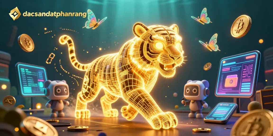 Engage in thrilling gameplay with dacsandatphanrang's vivid 3D casino scene featuring a neon tiger.