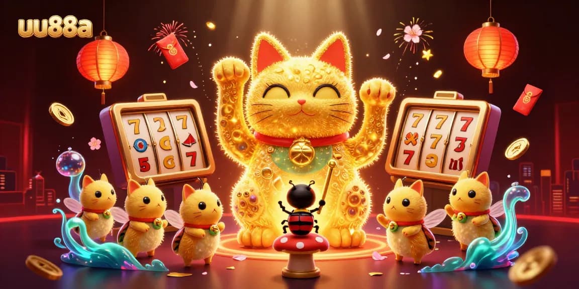 Experience the thrill of winning at uu88a with your favorite casino games in an enchanting illustration.