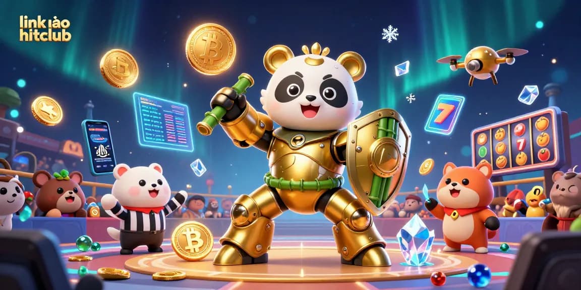 Experience thrilling gameplay with link vào hitclub showcasing a vibrant 3D casino illustration with dynamic elements.