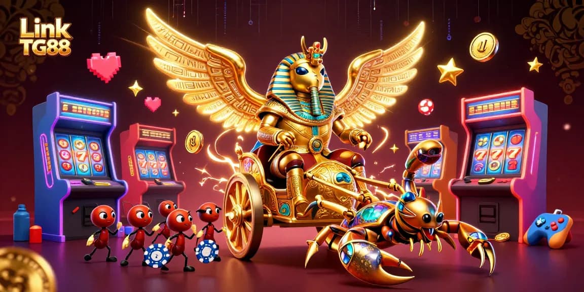 Link TG88 promotes an exciting casino experience with dazzling characters and vibrant game elements.