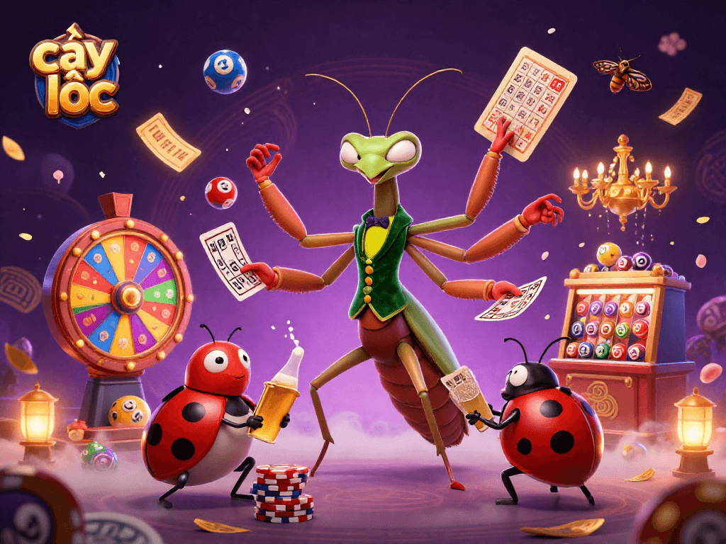 Experience the excitement of cây tài lộc while playing amidst colorful lottery balls and dynamic jackpots.