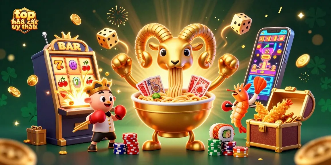 Engage with top nhà cái uy tín featuring dynamic characters and casino elements in an exciting scene.