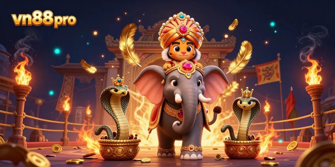 Win big with vn88 pro as the majestic maharaja tiger and elephant dominate the vibrant casino scene.