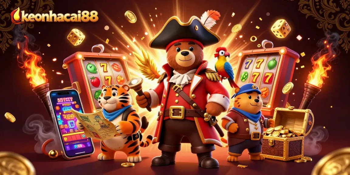 Experience dynamic excitement with keonhacai88's vibrant casino adventure featuring lively characters and action.