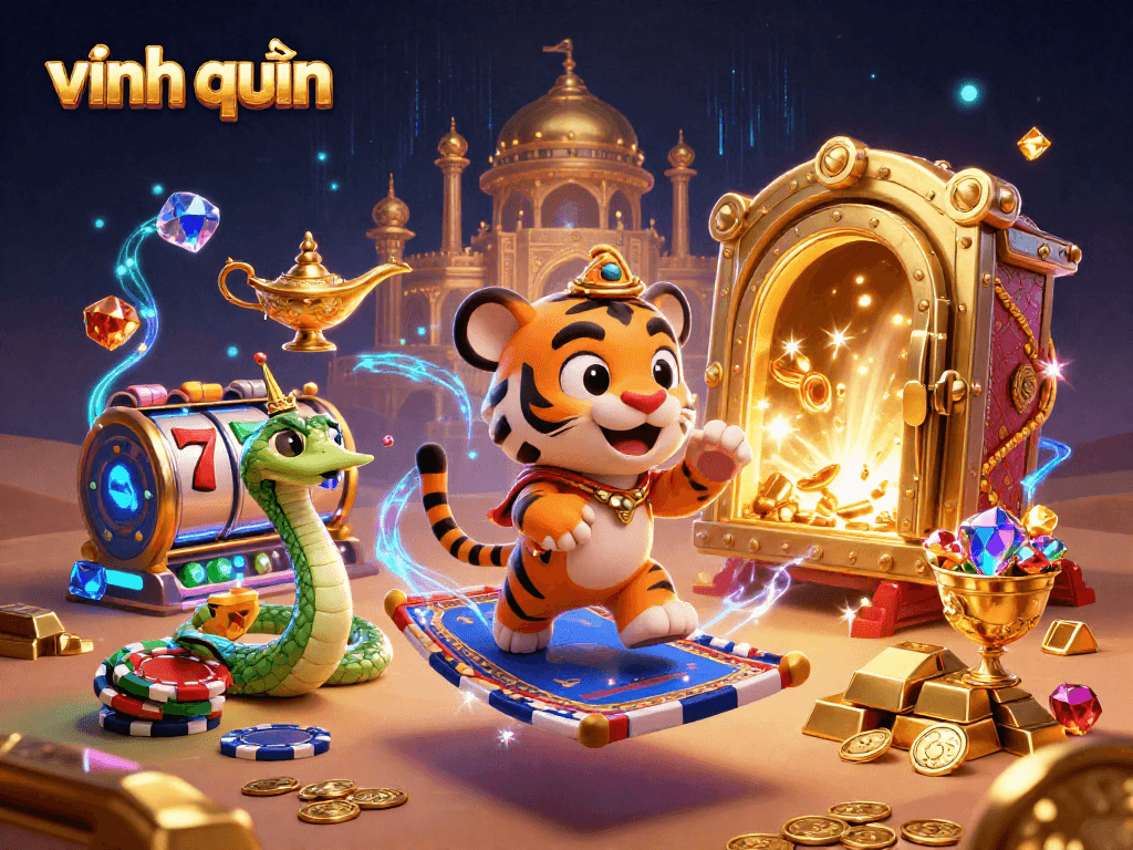 Experience thrilling gameplay with vĩnh xuân jackpot slot, featuring vibrant casino elements and rich treasures.