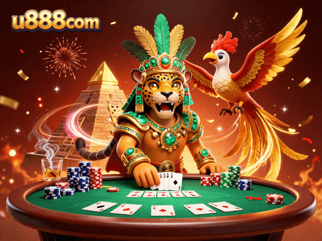 Engage with thrilling poker action at u888com in a captivating casino scene.