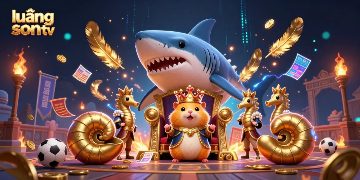 Experience sports betting excitement with lương sơn tv in stunning 3D illustration filled with vibrant action elements.