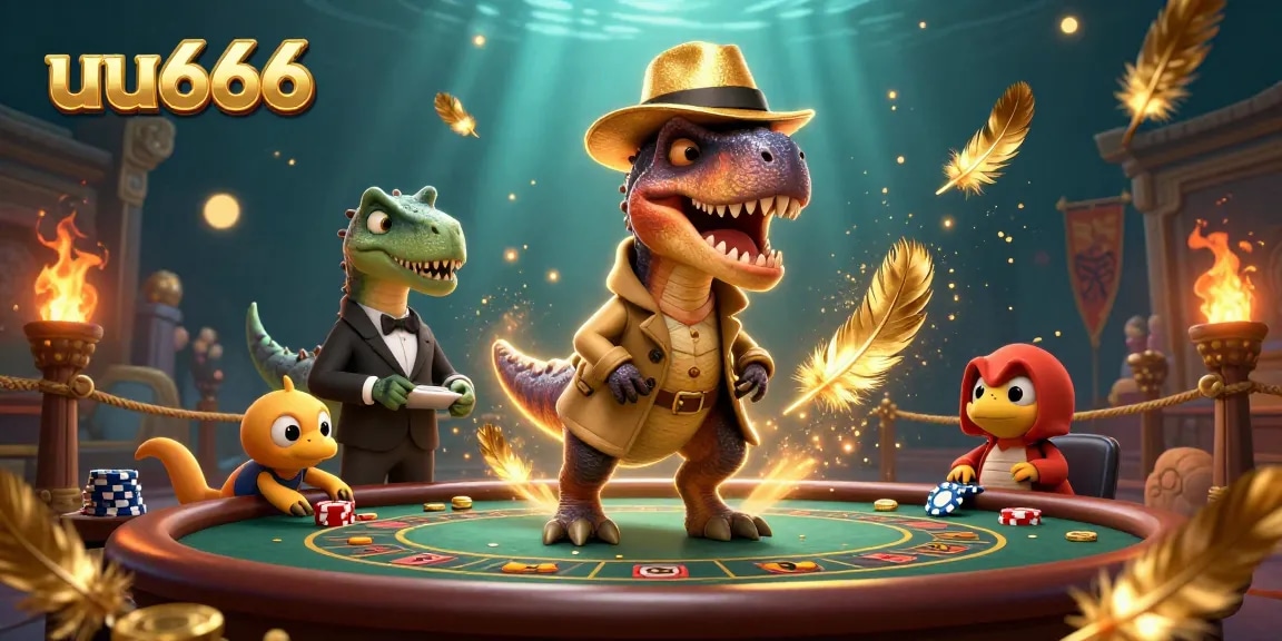 Experience thrilling gameplay at uu666 with vibrant casino characters amidst dynamic betting scenes.