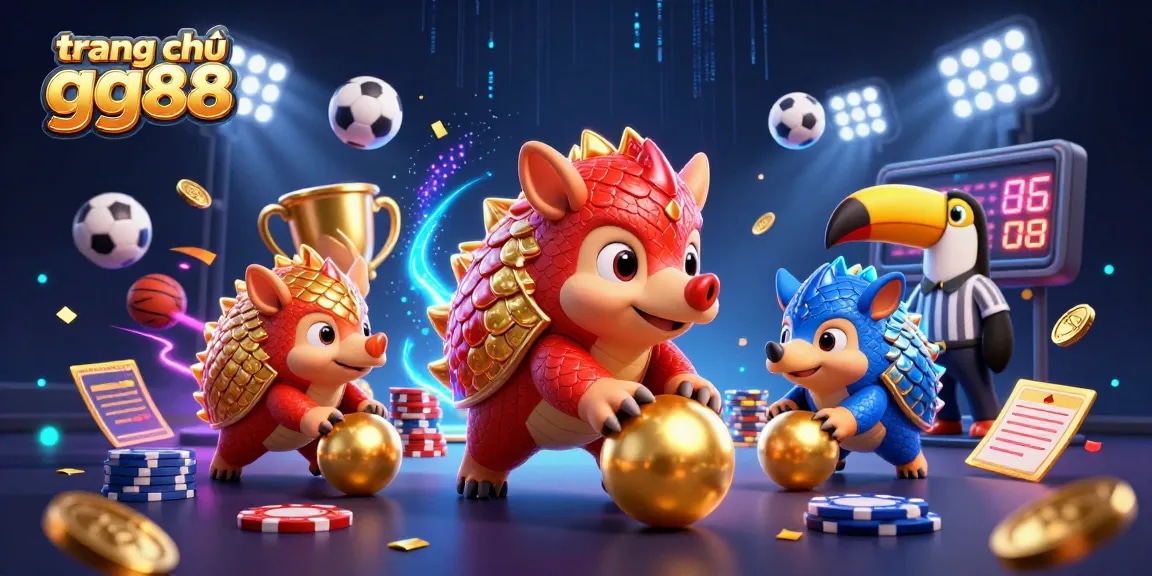 Experience thrilling action at trang chủ gg88 with competitors battling in a vibrant casino scene.