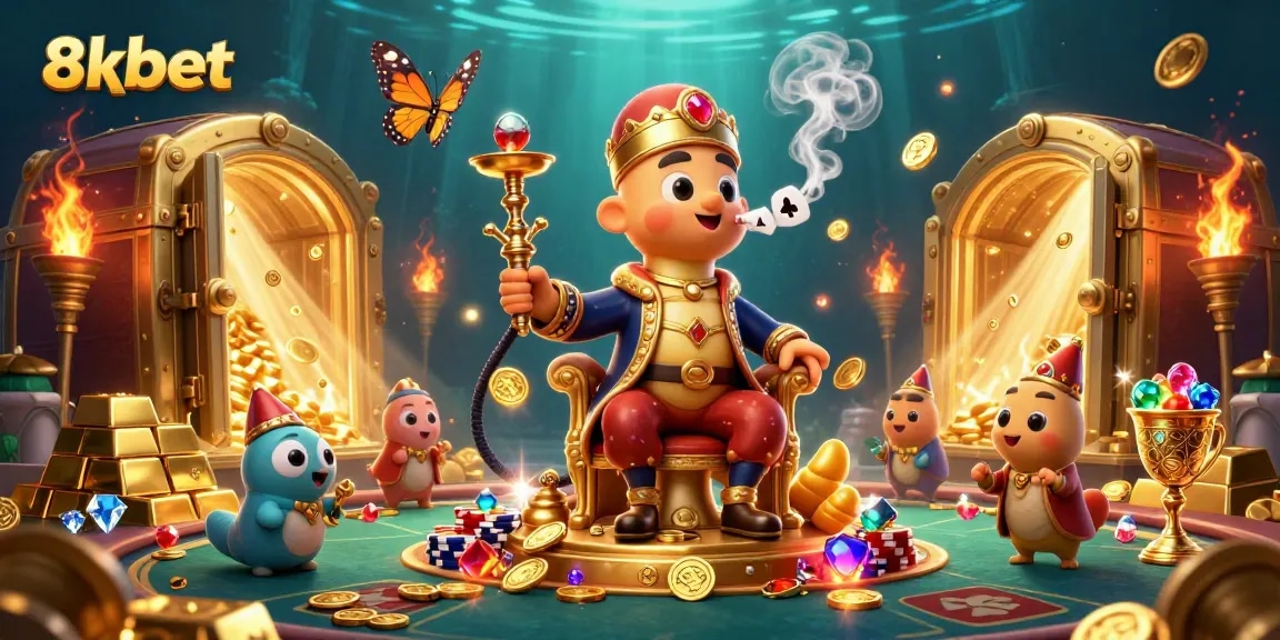 Explore 8xbet's vibrant gaming universe with detailed characters and dynamic casino elements.