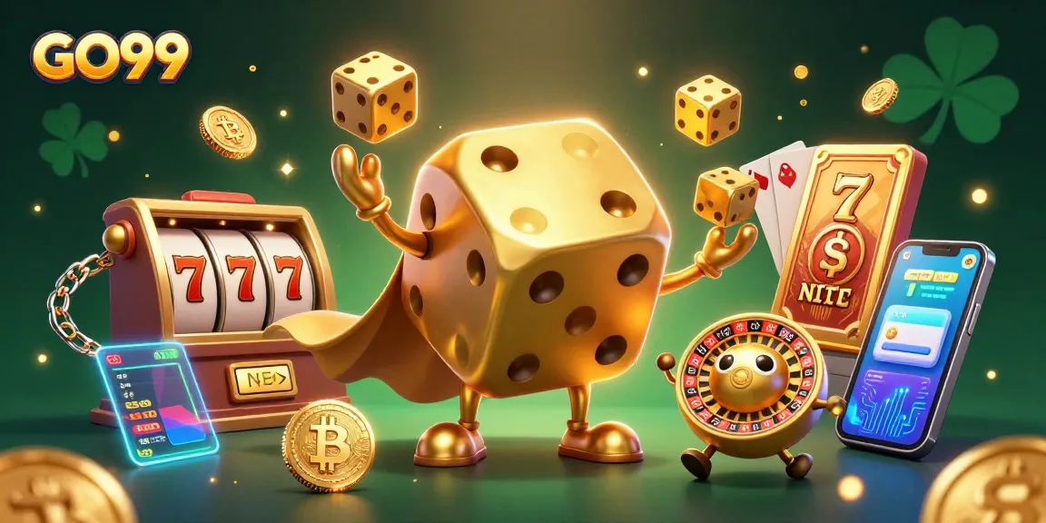 Engage with the exciting world of GO99 casino games featuring golden dice and dynamic lucky elements.
