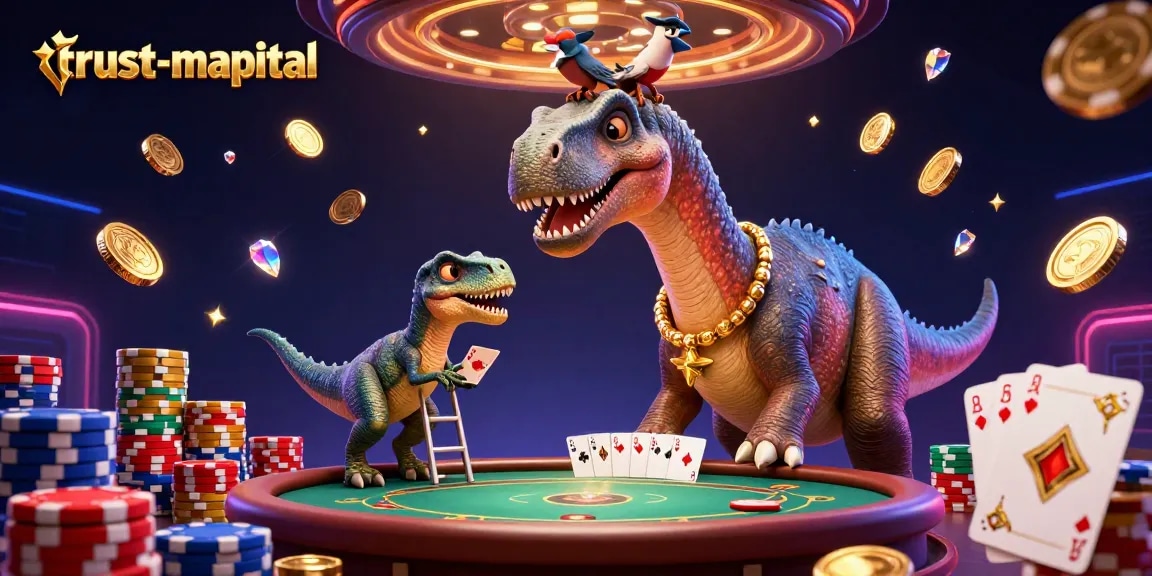 Experience the thrill of online poker with trust-m-capital in a vibrant casino scene.