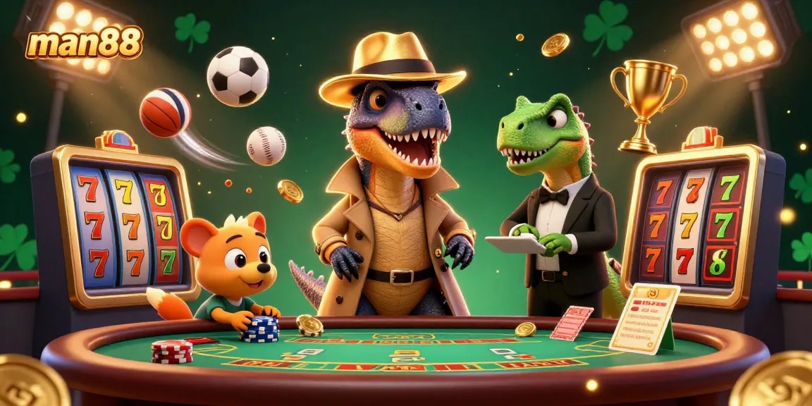 Engage in exciting games at man88 with a cunning velociraptor card counter at the blackjack table.