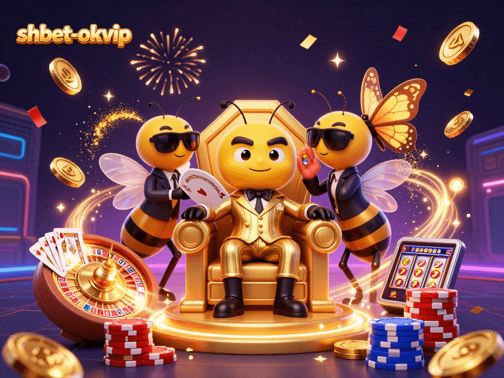 Experience thrilling gameplay with shbet-okvip's captivating casino scene, featuring iconic elements like roulette and winning cards.
