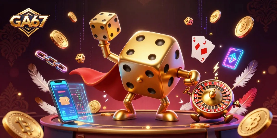 Engage in thrilling cockfighting action with GA67's extraordinary golden dice golem and warrior elements.