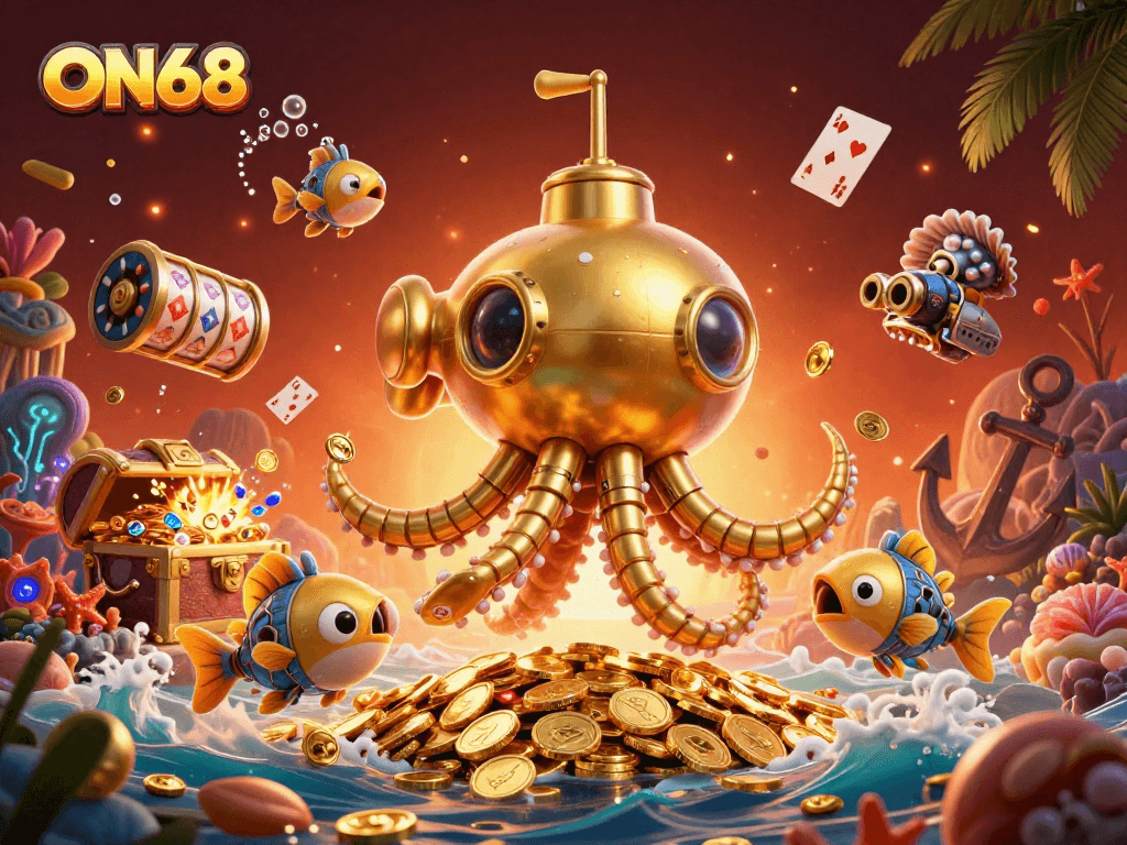 Experience the thrill of gaming with ON68's vibrant undersea casino adventure