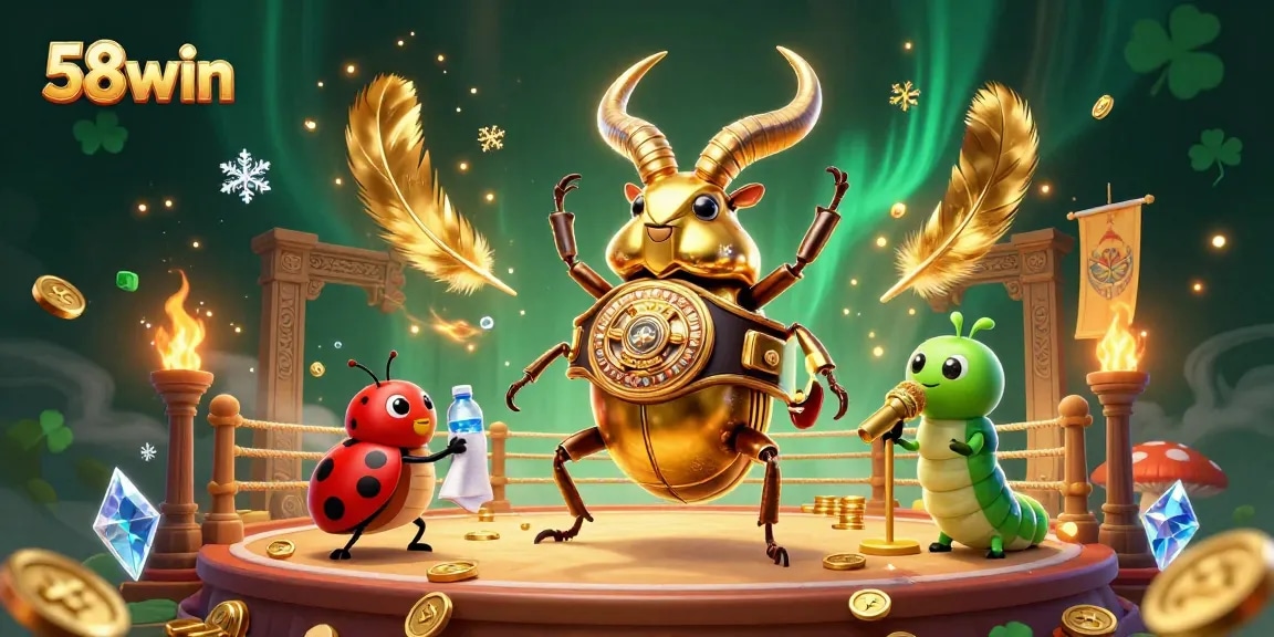 Experience thrilling gameplay at 58win with vibrant casino elements in a dynamic illustration.