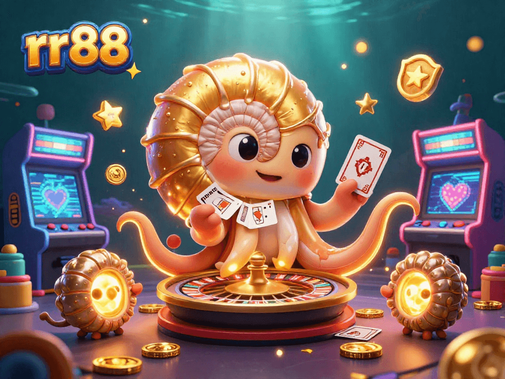 Experience upscale gaming at rr88 with vibrant 3D visuals of a unique nautilus roulette scene.