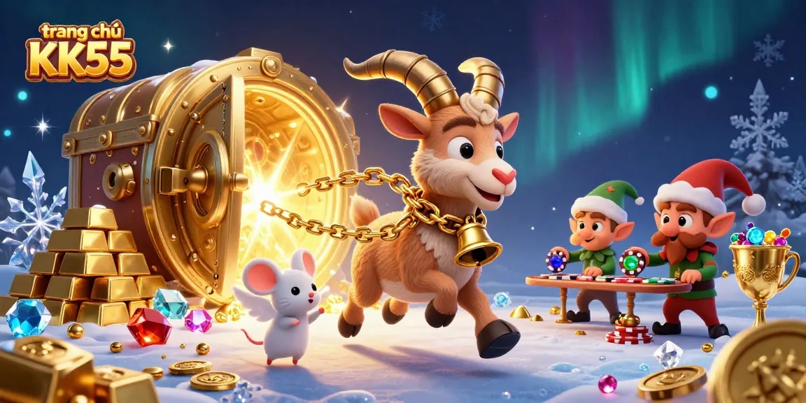 Experience the excitement of trang chủ KK55 with 3D characters at a vibrant casino.