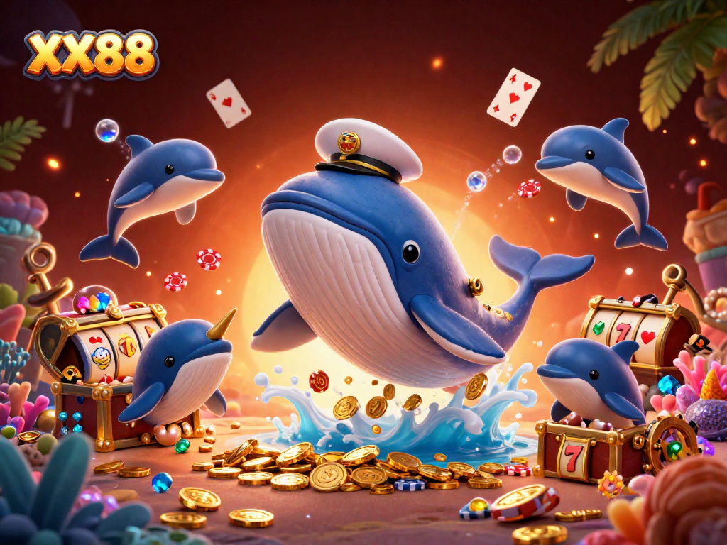 Engage with the thrilling atmosphere of XX88 while watching a whimsical whale and friends amidst a treasure reality.
