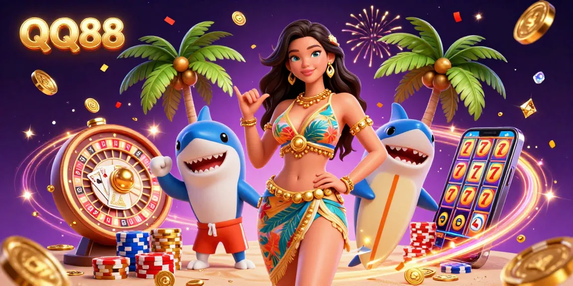 Join the excitement at QQ88 with dynamic gameplay featuring vibrant casino elements and engaging characters.
