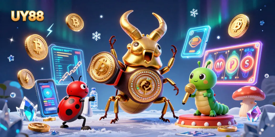 Experience thrilling gameplay with UY88's vibrant casino scene featuring unique characters and dynamic game elements.