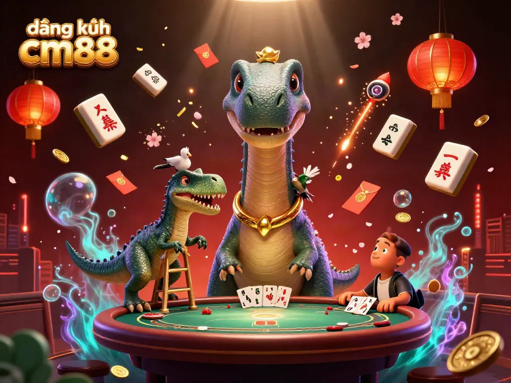 Experience the excitement of đăng ký cm88 at the casino with vibrant characters and festive elements.