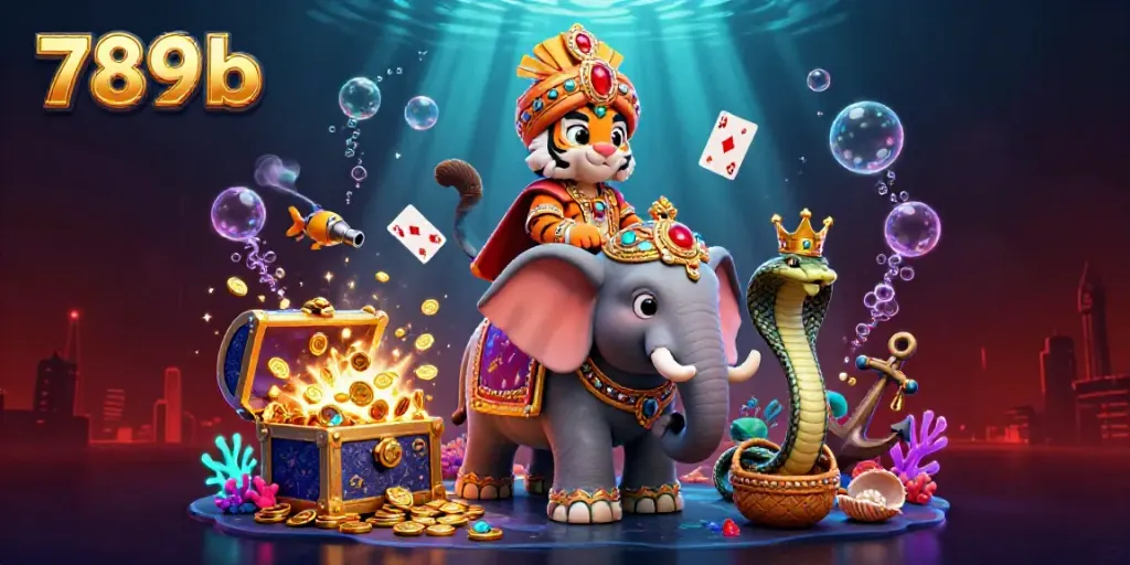 Experience thrilling moments with the 789b casino scene featuring vibrant 3D characters and gameplay elements.