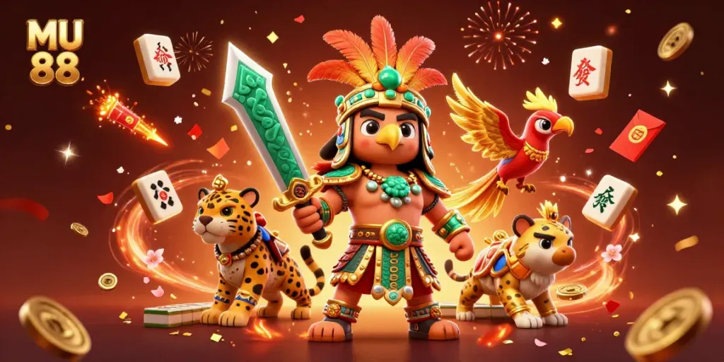 Engage with MU 88 in exciting 3D casino adventures featuring dynamic characters and vibrant celebrations.