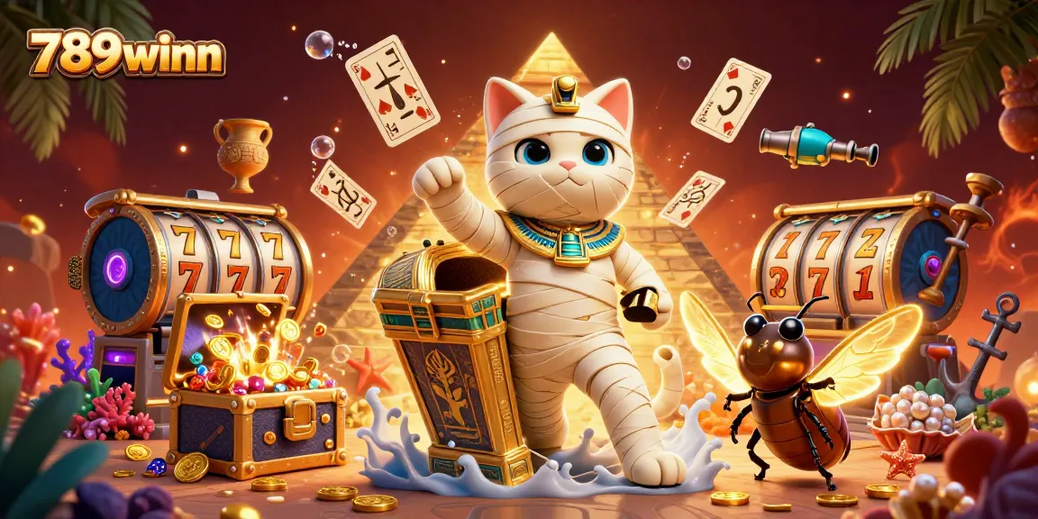 Engage with the thrilling 789winn gaming experience featuring vibrant casino elements and a unique 3D scene.