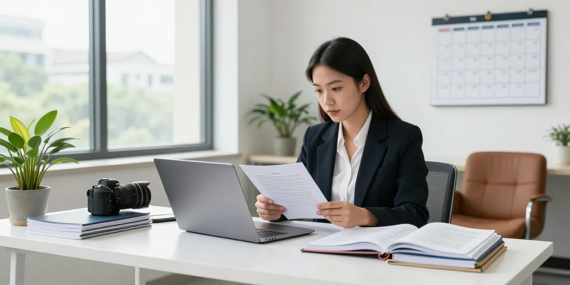 Legal workspace illustrating statute review and professional focus on 123b documentation.