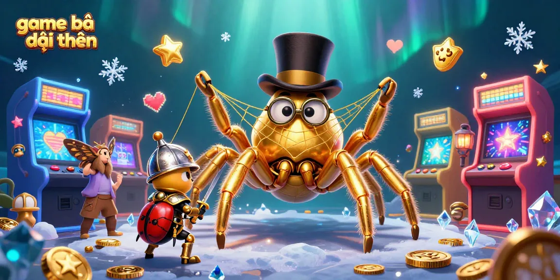Experience game bài đổi thưởng with a vibrant scene of characters preparing for casino action in a colorful arcade atmosphere.