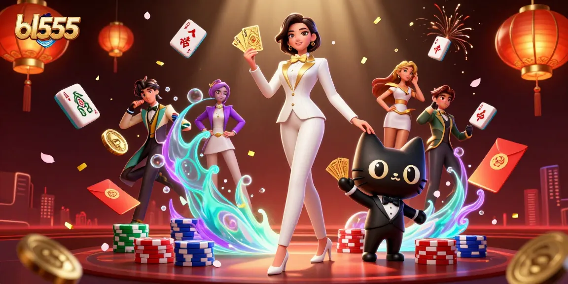 Experience thrilling gameplay at BL555 with a glamorous casino scene featuring vibrant elements.